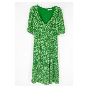 WAYF Green‎ Floral Midi Dress Women's Size M Garden Party thumbnail 2