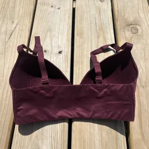 Tommy John Bra Second Skin Lightly‎ Lined Wireless Red Wine Burgundy Maroon 32DD thumbnail 2