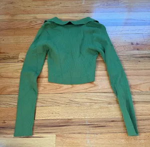 Green Ribbed Long Sleeve thumbnail 2