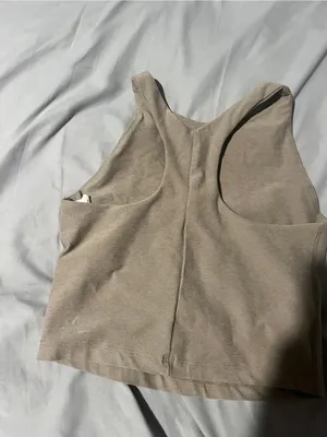 Beyond yoga spacedye Sleeveless Crop Tank Top - Beige thumbnail 7