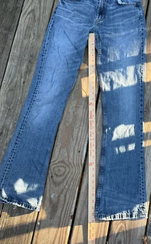 ZARA Distressed Denim Jeans Size 32 thumbnail 6