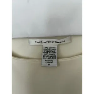 EUC Diane Von Furstenberg White Sheath Dress 14 thumbnail 2