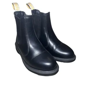 DR. MARTENS Black Vegan Flora Chelsea Slip On Boots Women’s Size 5 thumbnail 2