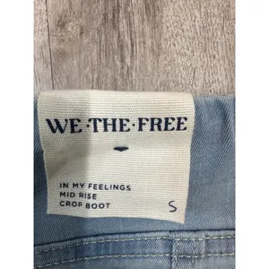 We The Free Free People In My Feelings Mid Rise Crop Boot Jeans Light Wash Small thumbnail 5