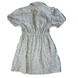 J.Crew Womens Brown Animal Print Short Sleeve Collared Mini Dress Size 4P thumbnail 3