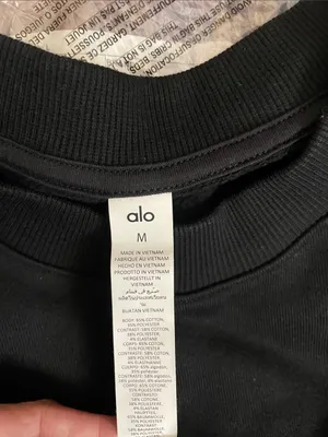 Alo Yoga NWT Accolade Crew Neck Pullover Black Size M Oversized thumbnail 9