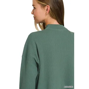 Zenana Viscose Sweater Top &‎ Pants Set - Ash Jade - Small thumbnail 7