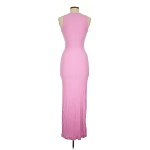 SKIMS Pink Sleeveless Bodycon Maxi Dress Stretchy Fitted Size M thumbnail 2
