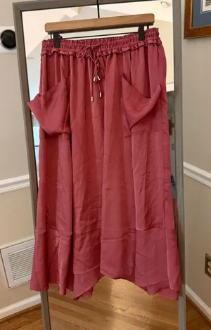 Women's Anthropologie Midi Skirt Size M Red thumbnail 1