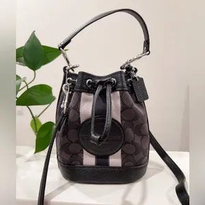 NWT Coach C8322 Mini Dempsey Bucket Bag In Signature Jacquard thumbnail 2