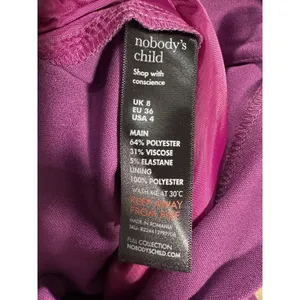 Nobody's Child Purple Womens Trousers Pants Sz 4 Wide Leg High Rise thumbnail 9