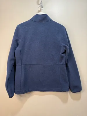 LL Bean Mountain Classic Fleece Navy Blue Jacket Full Zip Preppy Womens Med thumbnail 4