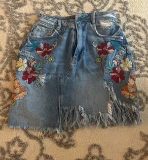 ZARA Denim Skirt Mini thumbnail 1