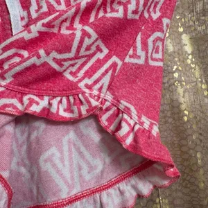 PINK Victorias Secret Hot Pink White Ruffle Pajama Lounge Shorts Small thumbnail 4