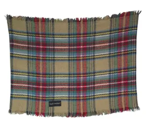 Simply Southern Blanket Scarf Womens Tan Plaid Fringed‎ Oversized Wrap thumbnail 1