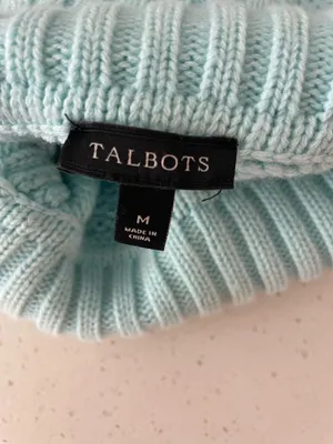 Talbots Turtleneck Sweater Knit Blue thumbnail 2