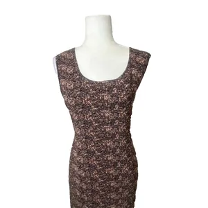Vintage Looking Good Maxi Dress Safari Giraffe Elephant Asymmetric Tie Back 1X‎ thumbnail 3