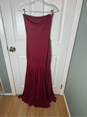 DEME by Gabriella Dahlia Strapless Dress in Maroon S thumbnail 4