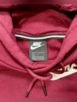 Nike Rally Essentials Burgundy Fleece Pullover Hoodie thumbnail 3