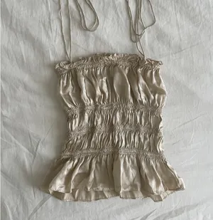 Satin silk top Tan Size XS thumbnail 4