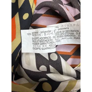 Zara Geometric Print Beaded Trim Sarong Wrap Maxi Skirt Multicolor Womens Med thumbnail 4