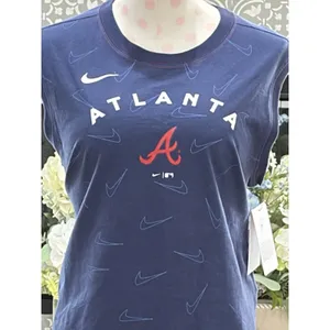 NIKE Women's Atlanta Braves Team Tech Muscle Tank Top - Large - NWT thumbnail 6