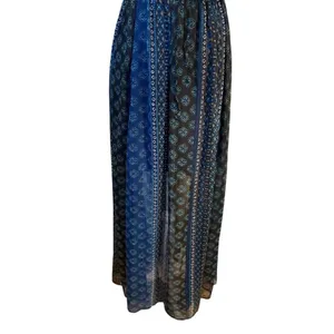Hollister Blue Chiffon Halter Open Back Maxi‎ Dress - Large thumbnail 9