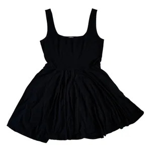 Reformation Dakota Knit Mini Dress Black Tencel‎ Lyocell Fit Flare Size M thumbnail 4