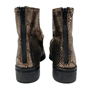 Free People Amarone Ankle Boot Metallic Copper‎ Snakeskin Print Size 38 US 7.5 thumbnail 7