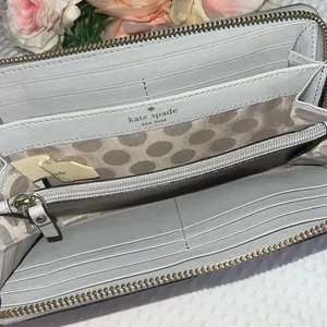 - ♠️ Kate Spade New York Staci Block Large Continental Wallet Nimbus Grey … thumbnail 3