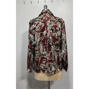 VTG DA-RUE of California Button Up Blouse Shirt Top Colorful Size 10 Artsy Retro thumbnail 3