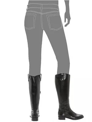 INC Fawne Leather Knee‎ High Boots cognac Brown Size 5.5 thumbnail 5