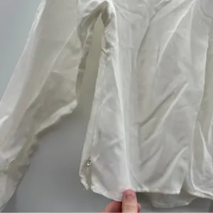 Madewell Brushed Ruched-Front Long Sleeve V Neck Top in Lighthouse Sz 0‎ NEW thumbnail 7