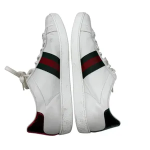 Gucci Ace Bee Sneakers White Leather Low Top EU 41 thumbnail 9