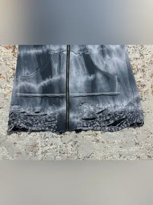 Crash & Burn Y2K graphic hoodie size XS tie dye goth grunge biker rocker thumbnail 9