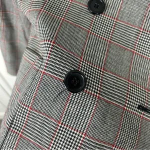 Vintage Jones New York Plaid Herringbone Houndstooth Double Breasted Blazer thumbnail 11