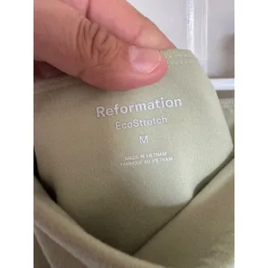 Reformation light green EcoStretch bike‎ shorts size medium thumbnail 4
