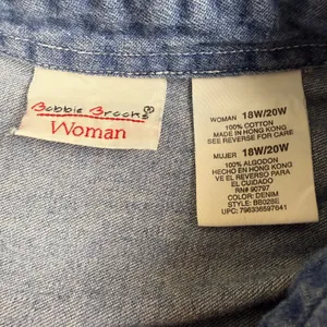 Bobbie Brooks Denim Shirt Women 18W/20W Winter Snowman Bear Christmas‎ Vintage thumbnail 6