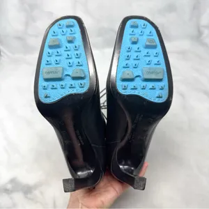 OFF-WHITE Leather Lace Up Card Holder Logo Heeled Ankle Boot Black Streetwear 36 thumbnail 12