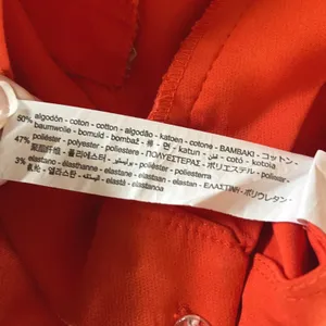 Zara Trousers Womens Large Orange Red Ankle Cropped Flare High Rise Slim Pants thumbnail 7