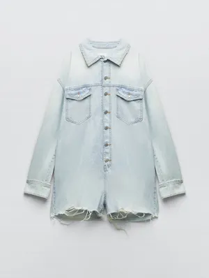 Denim Romper thumbnail 3