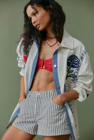 Free People Jean Shorts 27 Denim thumbnail 1