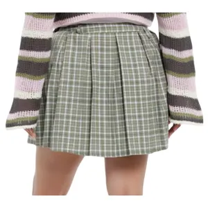 Hot Topic Sweet Society Sage Green Plaid Chain Skirt Womens Large thumbnail 5