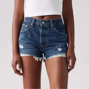 LEVI’s 501 Original Fit High Rise Distressed Western Daisy Duke Shorts Sz. 26 thumbnail 9