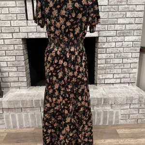 NWT Natural Life Bella Velvet Floral Maxi Dress Tiered Boho‎ Size Medium NEW thumbnail 16