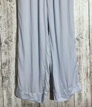 PINK Victoria’s Secret Silky Sleep Shine Long Pajama Set Hydrangea Blue Small thumbnail 12