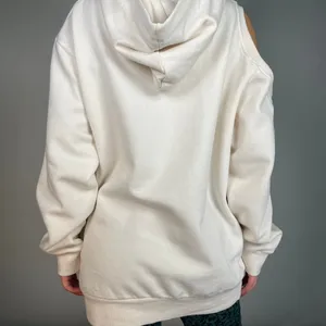 Future Collective One Cold Shoulder Pullover‎ Hoodie Cream Size 1X thumbnail 3