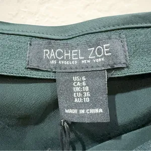 Rachel Zoe Green Satin Slip Midi Skirt with Pearl Chain Size 6 NWT thumbnail 5
