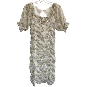 Storia Floral Mesh Ruched‎ Off Shoulder Mini Dress - M NWT thumbnail 6