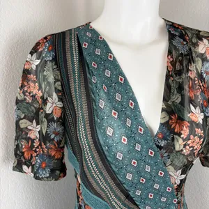 Anthropologie Tiny lovely patchwork wrap top thumbnail 4